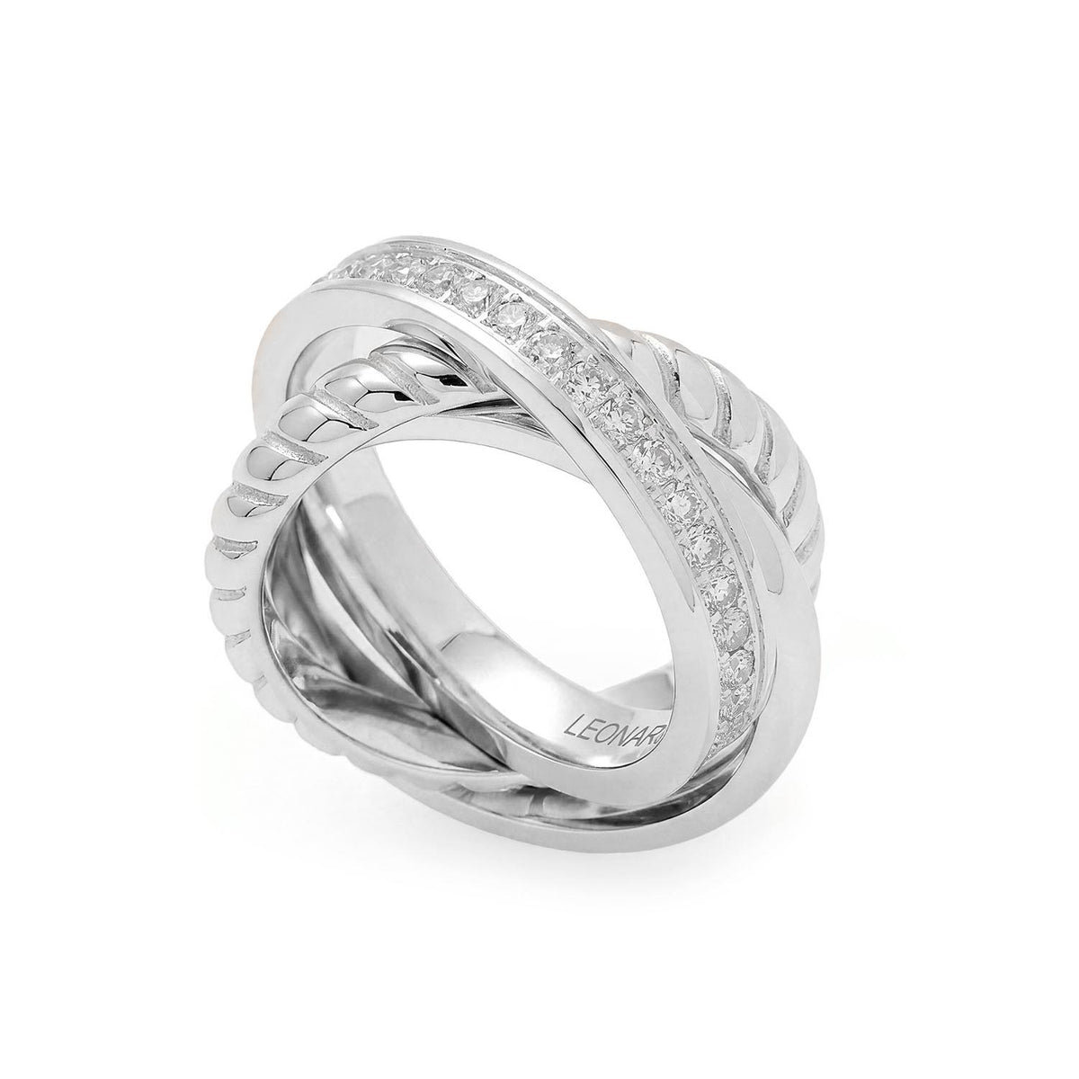 Ring VERA 20 aus Silber mit Diamanten, Detailansicht
