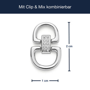 Massangaben zu Schäkel TUXIDO Clip & Mix mit Dimensionslinien