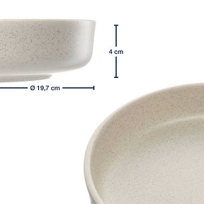 Massangaben zu Keramikteller ROMA 20 cm creme tief 6er-Set