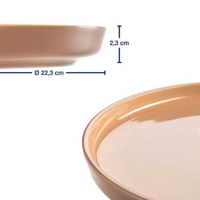 Massangaben zu Keramikteller ROMA 22 cm apricot 6er-Set