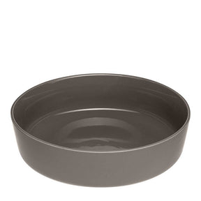 Keramikschale ROMA 30 cm taupe vor weißem Hintergrund