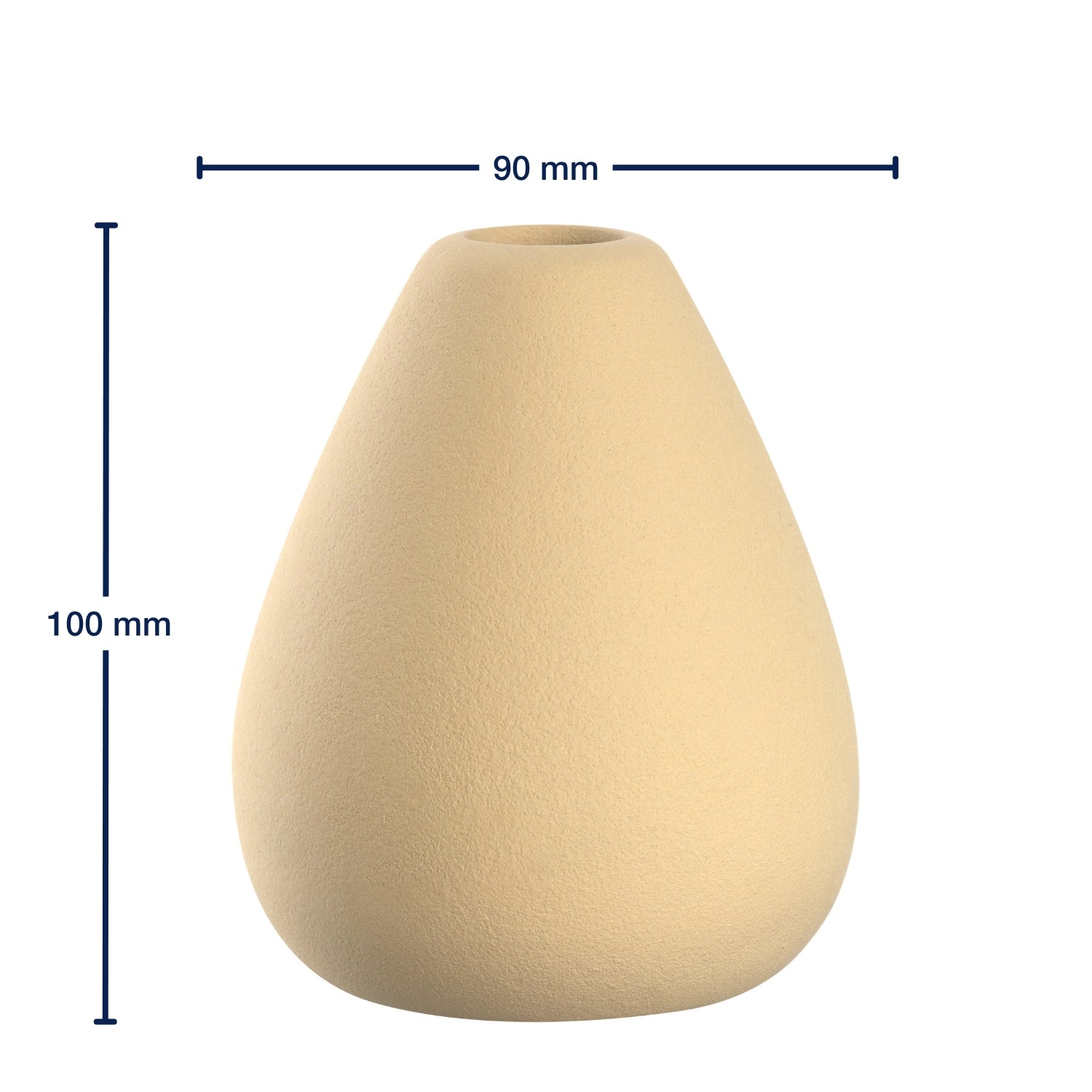 Massangaben zu Keramikvase LUMINOSA 10 cm gelb