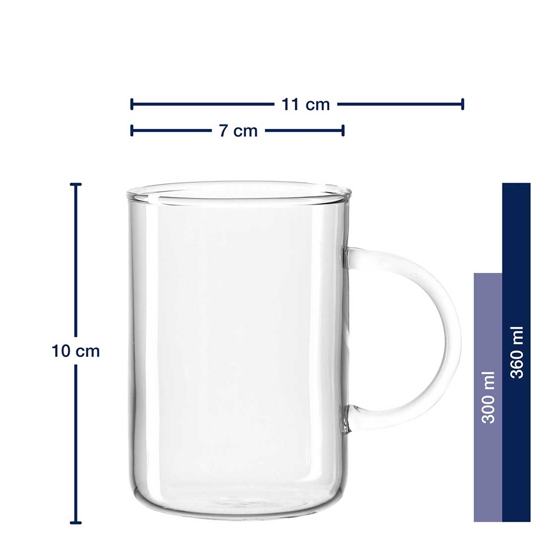 Massangaben zu Teeglas NOVO 360 ml