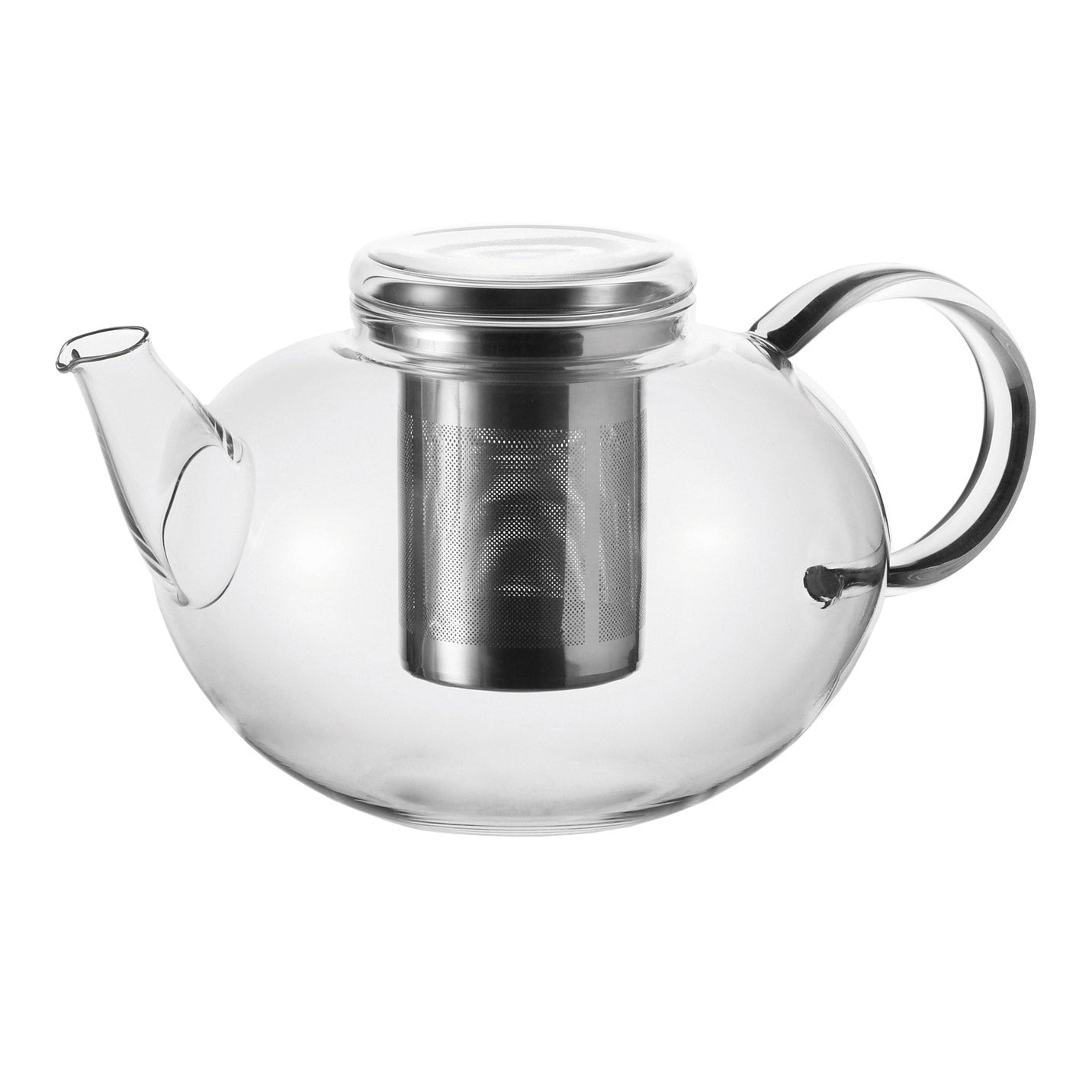 Teekanne MOON 1,5 l mit Edelstahlsieb und Deckel, Glasausführung