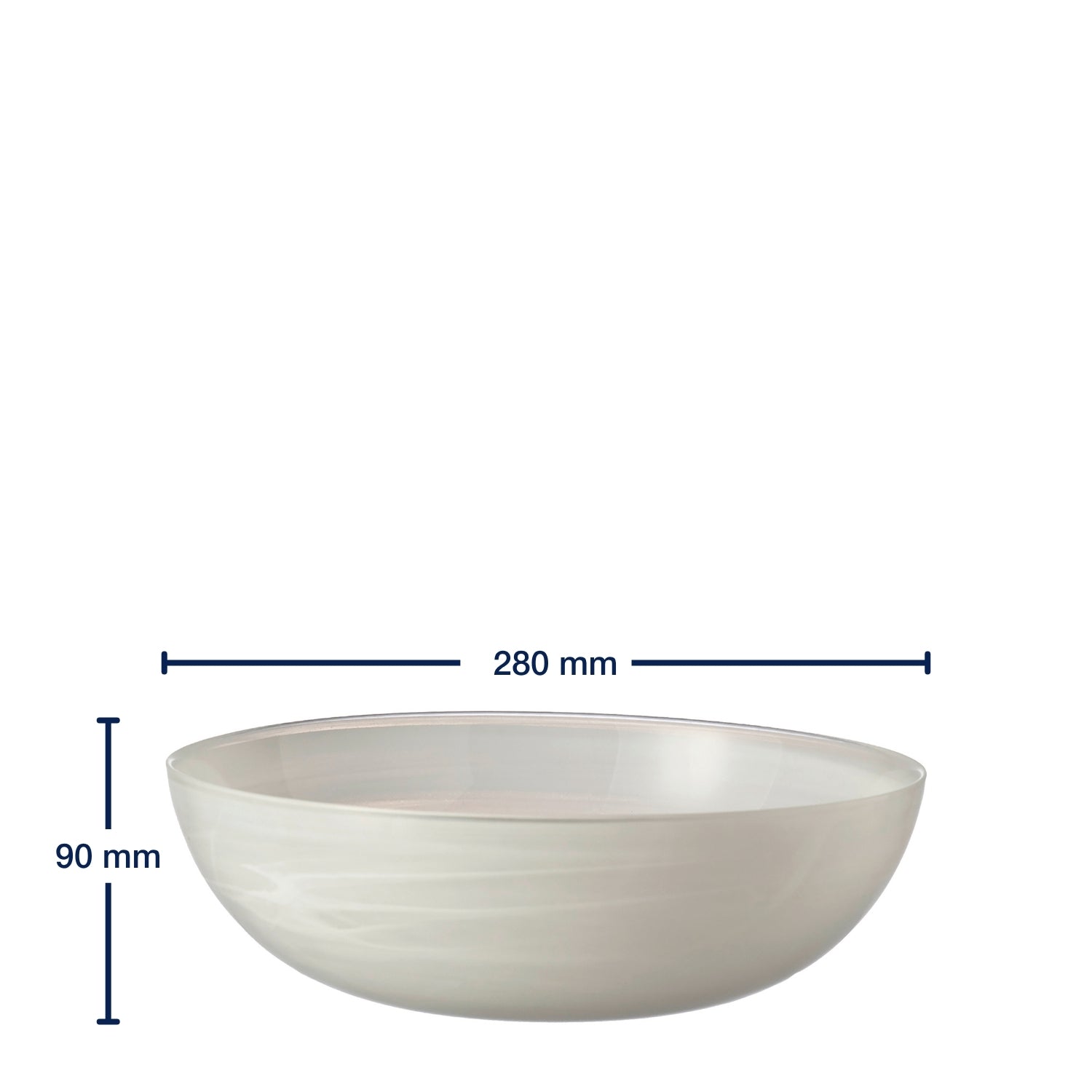 Massangaben zu Schale ALABASTRO 28 cm weiß