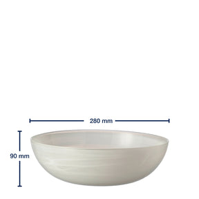 Massangaben zu Schale ALABASTRO 28 cm weiß