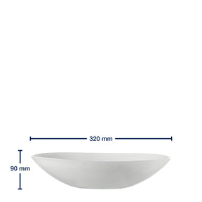 Massangaben zu Schale ALABASTRO 32 cm weiß oval