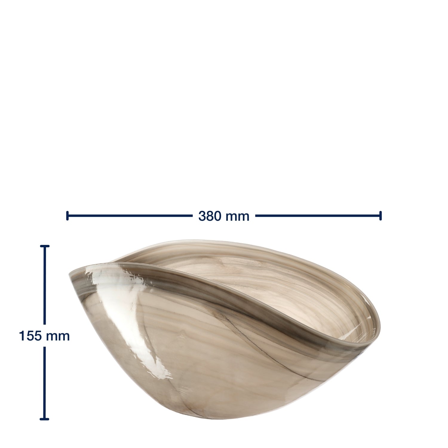 Massangaben zu Schale ALABASTRO beige