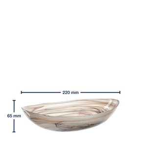 Massangaben zu Schale ALABASTRO 22 cm beige oval