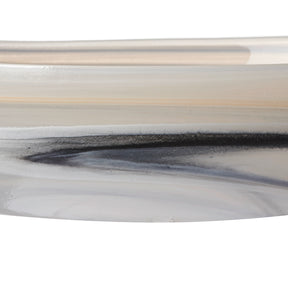 Schale ALABASTRO beige Glas mit schwarzer Oberflächenstruktur Detailansicht