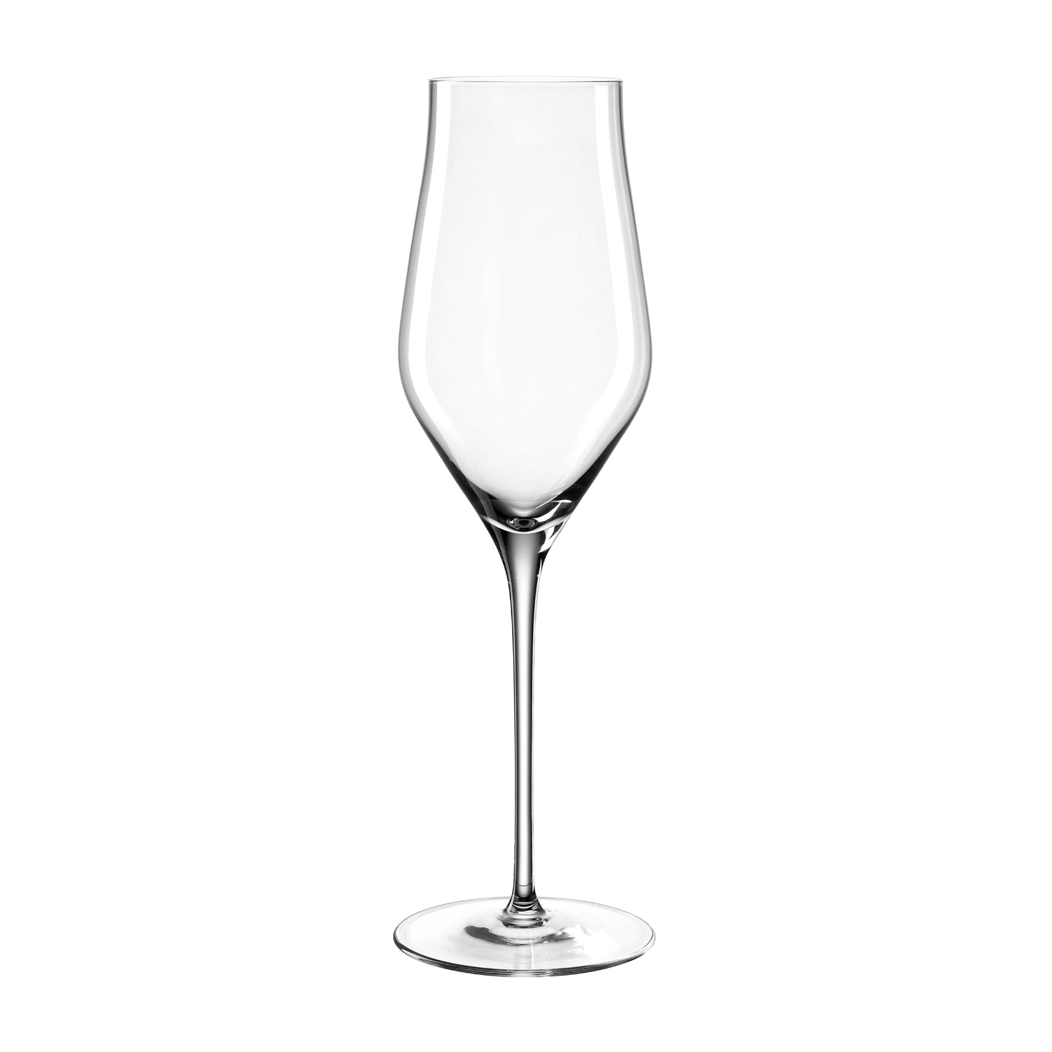 Champagnerglas BRUNELLI aus klarem Glas vor weissem Hintergrund