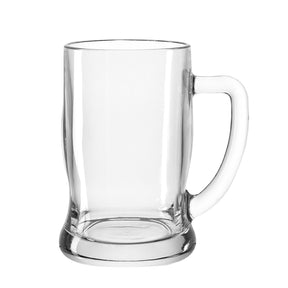 Bierseidel TAVERNA 500 ml aus klarem Glas mit Henkel, Frontalansicht