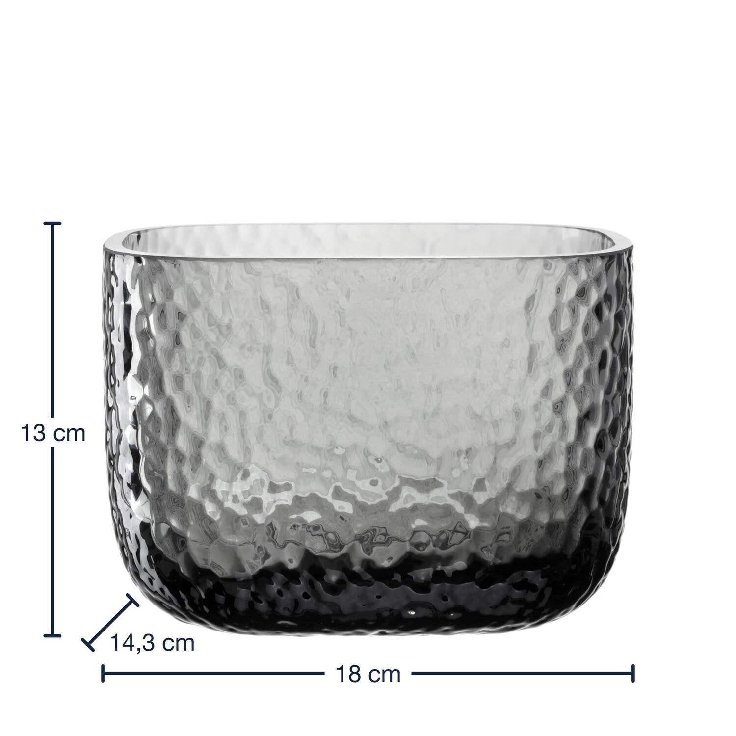 Massangaben zu Vase MARTELLO 13 cm grau