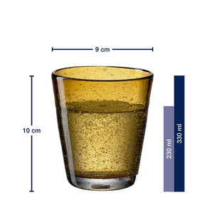 Massangaben zu Trinkglas BURANO 330 ml amber