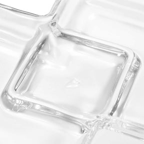 Kabarett SEZIONE 31 cm eckig aus klarem Glas, Draufsicht