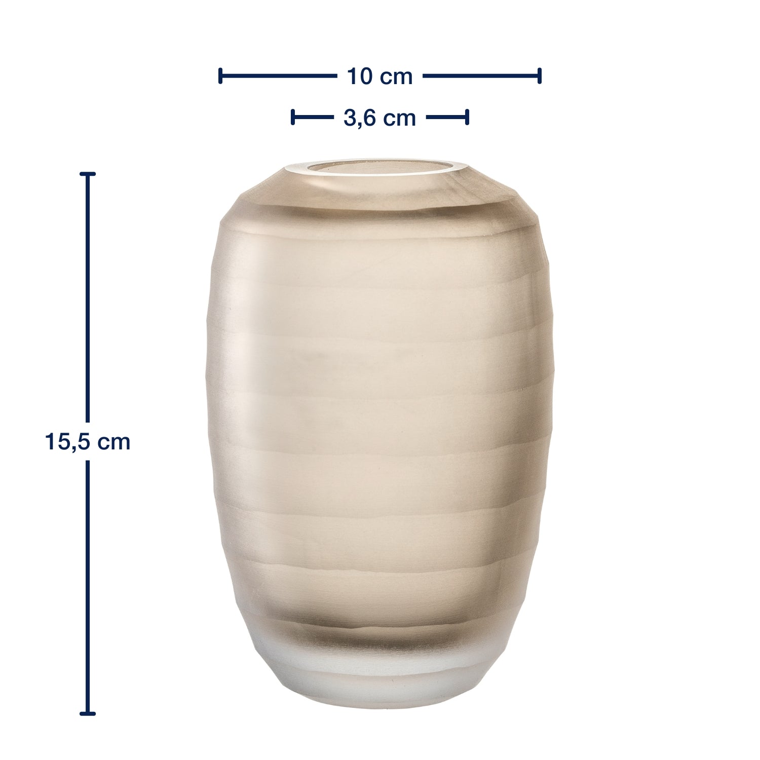 Massangaben zu Vase BELLAGIO 16 cm beige