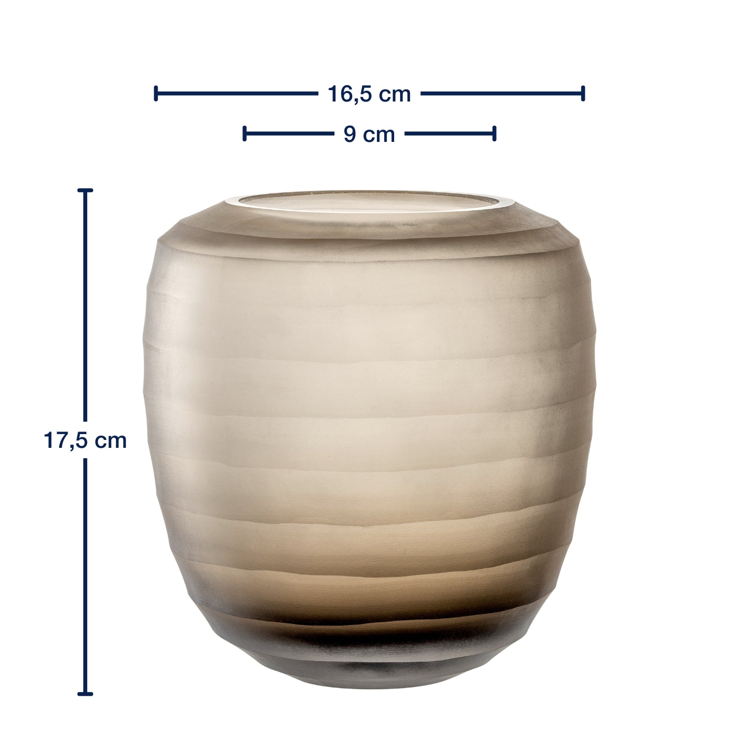 Massangaben zu Vase BELLAGIO 18 cm beige