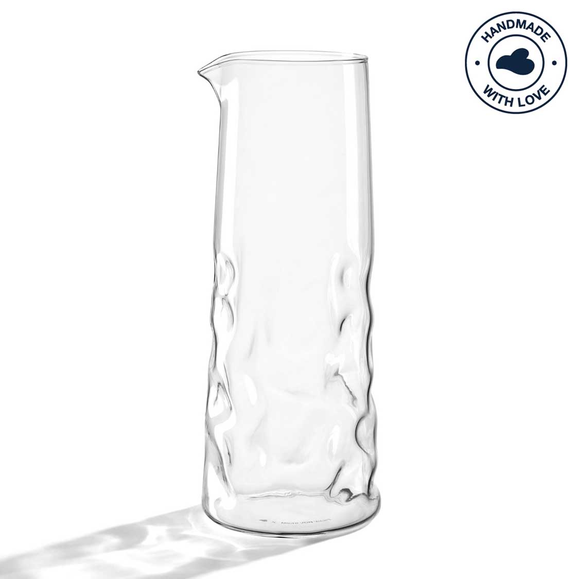 Karaffe SANO mit strukturierter Oberfläche, klares Glas, Ausgießer