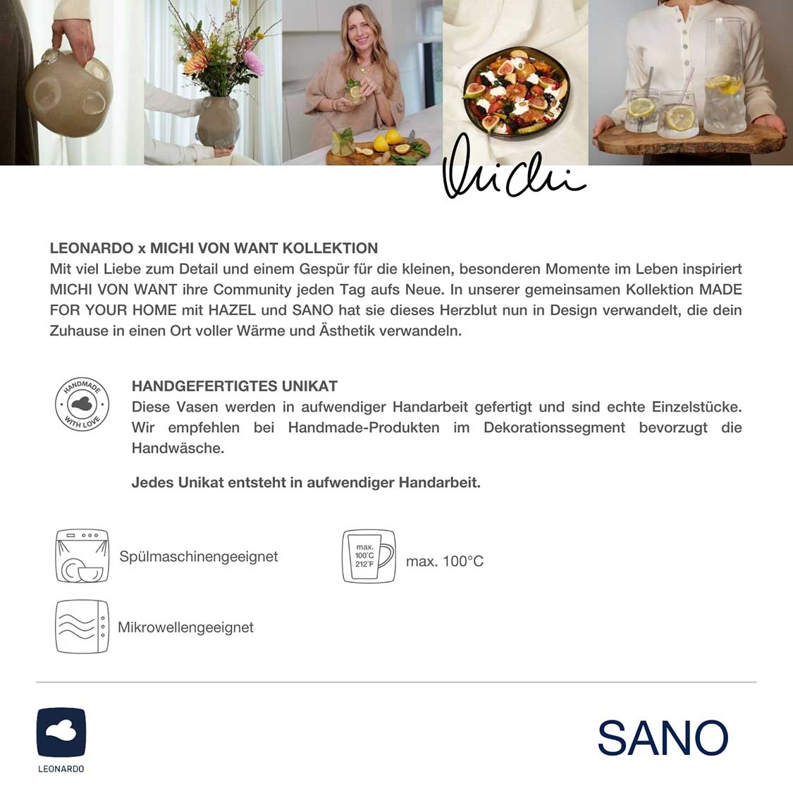 ToGo Becher SANO in Wohnumgebung mit Blumen und Speisen