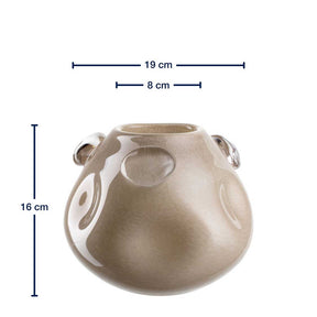 Vase HAZEL 16 cm beige mit Massangaben
