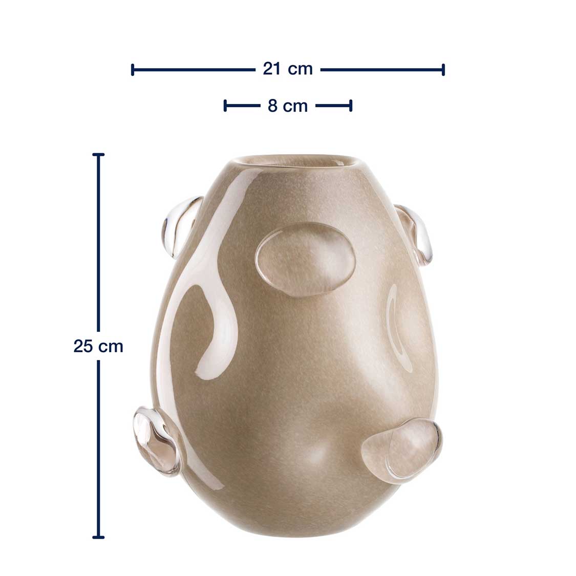 Massangaben zu Vase HAZEL 25 cm beige