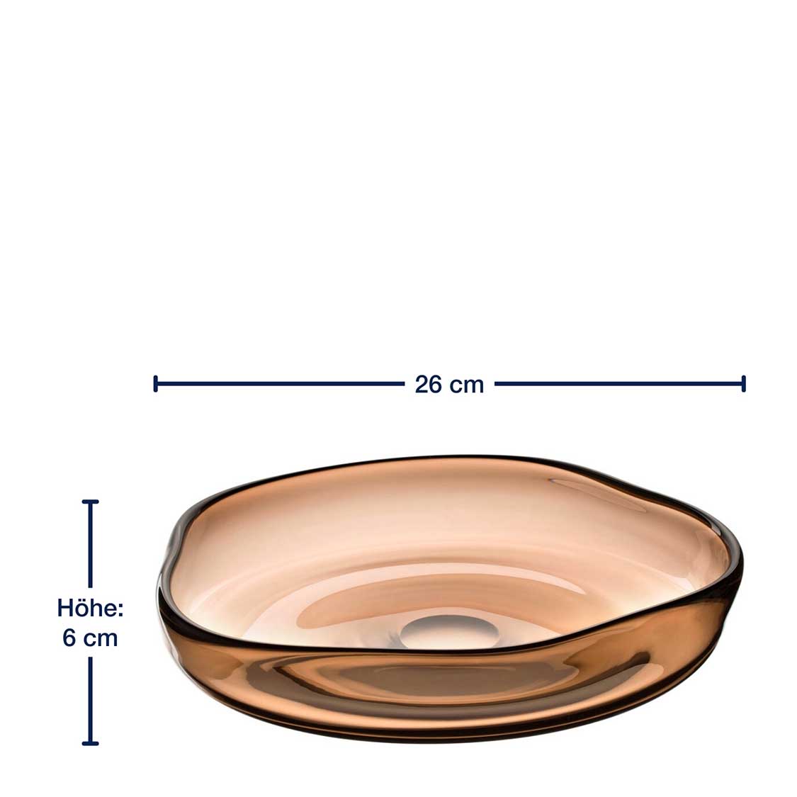 Massangaben zu Schale HAZEL 26 cm braun