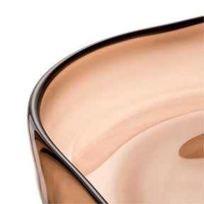 Schale HAZEL 26 cm braun, Detailaufnahme des gerundeten Randes