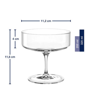 Massangaben zu Schale auf Fuß BASSO 320 ml 2er-Set
