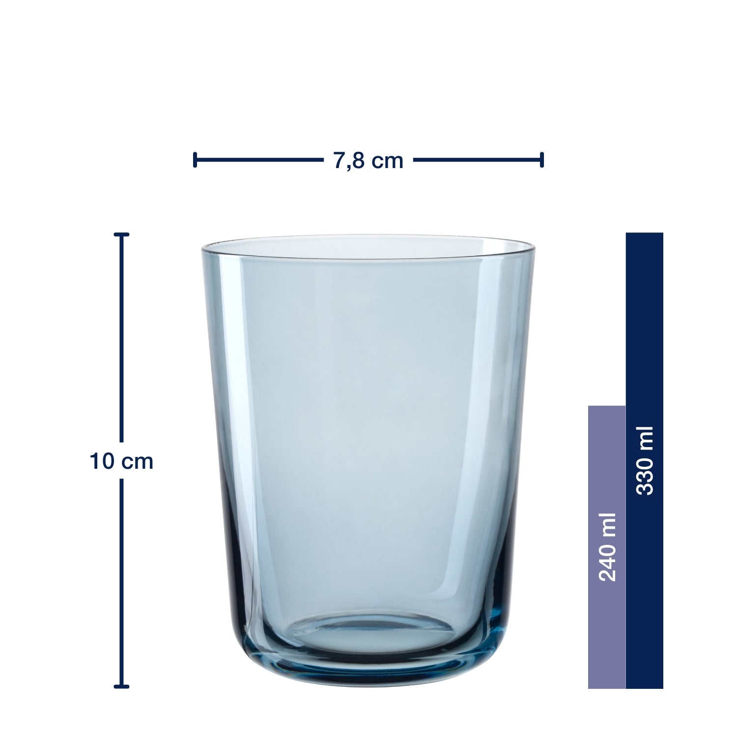 Massangaben zu Trinkglas LEGGERO 330 ml gondola