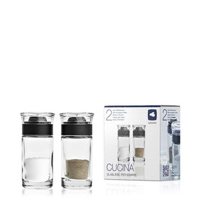 Salz- & Pfefferstreuer CUCINA 2er-Set mit Originalverpackung, gefüllt mit Salz und Pfeffer