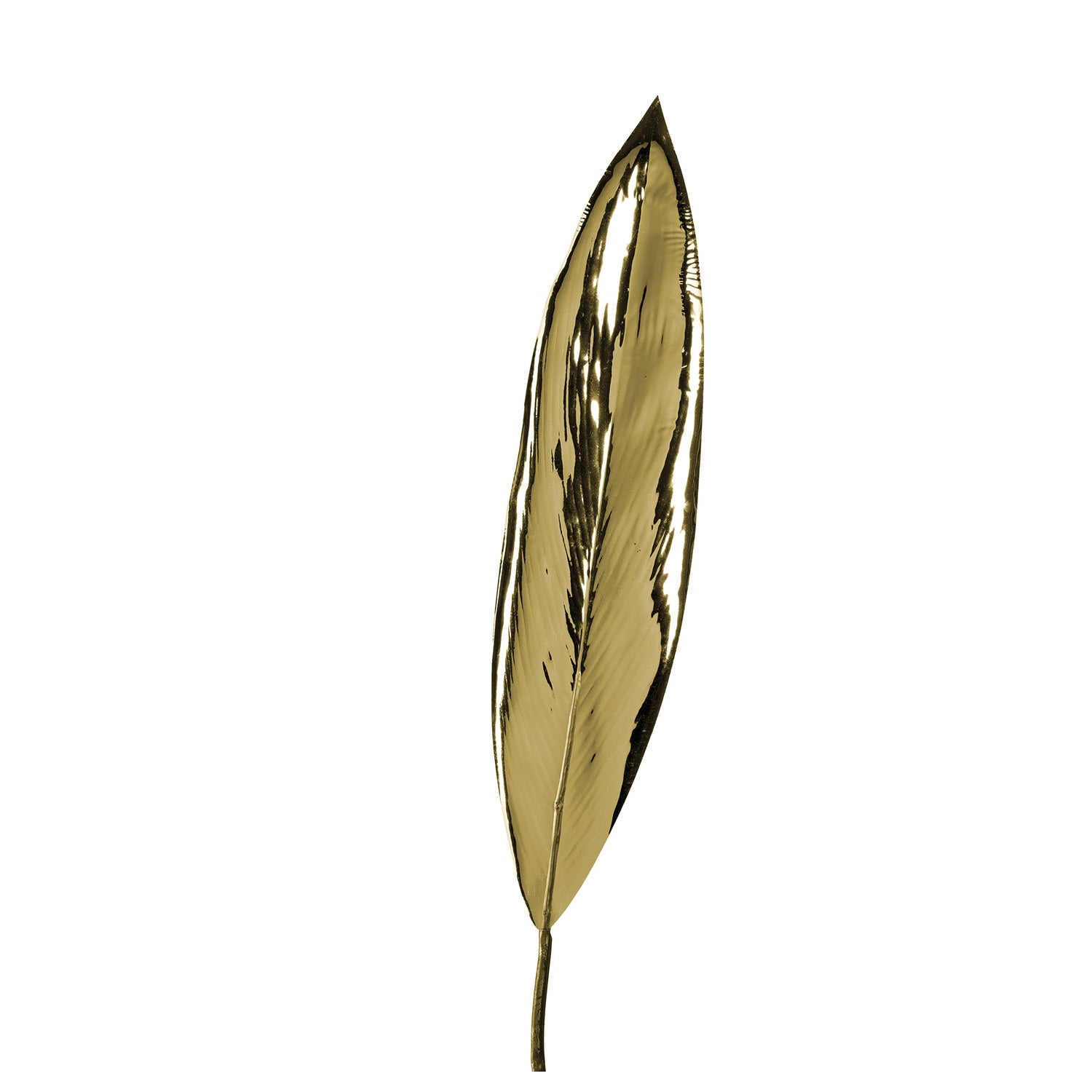 Blatt FIORE 90 cm champagner vor weissem Hintergrund