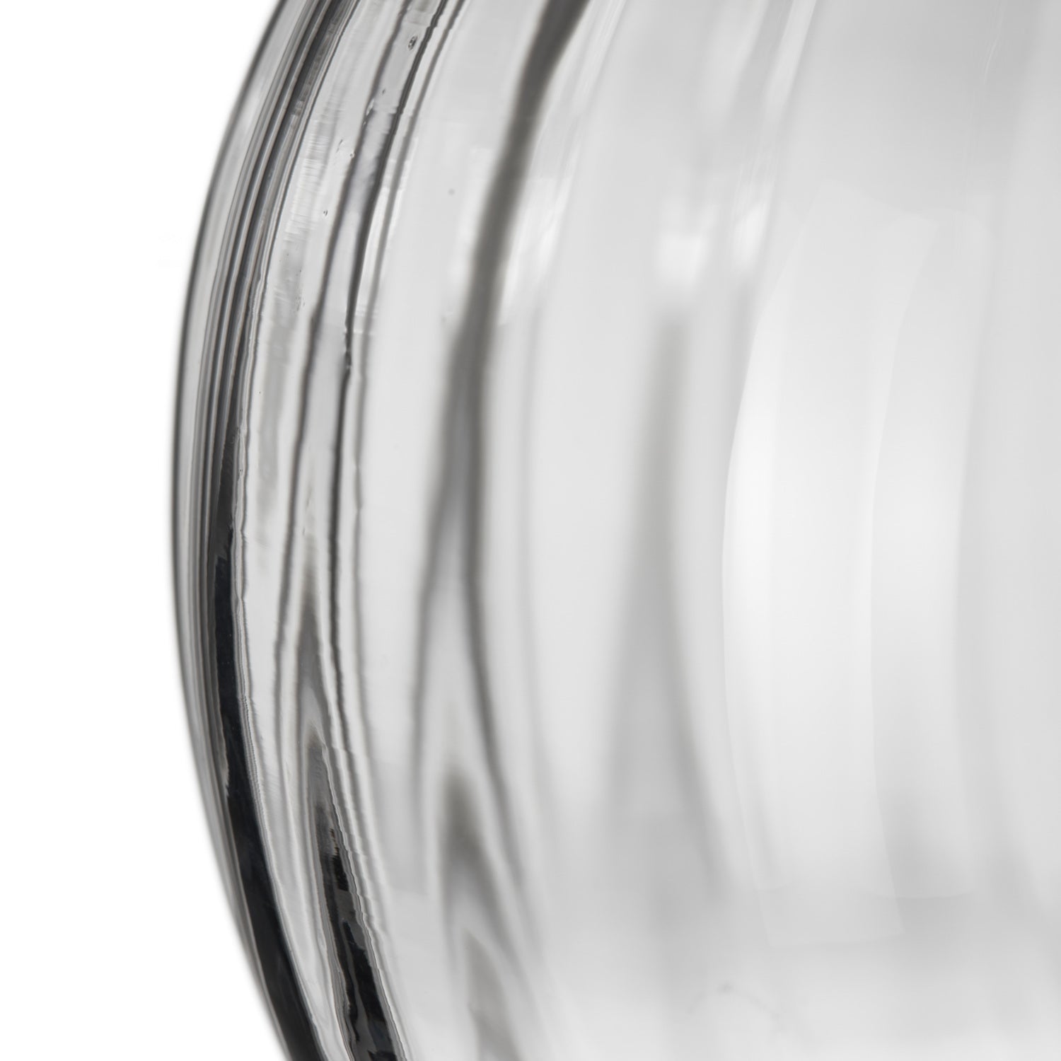 Kugelvase POESIA, klares Glas, Detailaufnahme der gewölbten Oberfläche