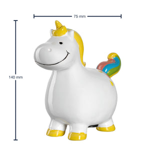 Massangaben zu Spardose BAMBINI 14 cm Einhorn