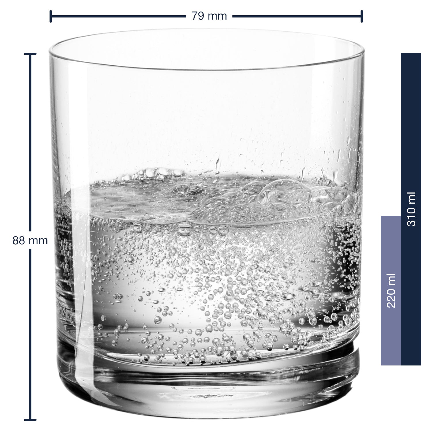 Massangaben zu Trinkglas EASY+ 310 ml