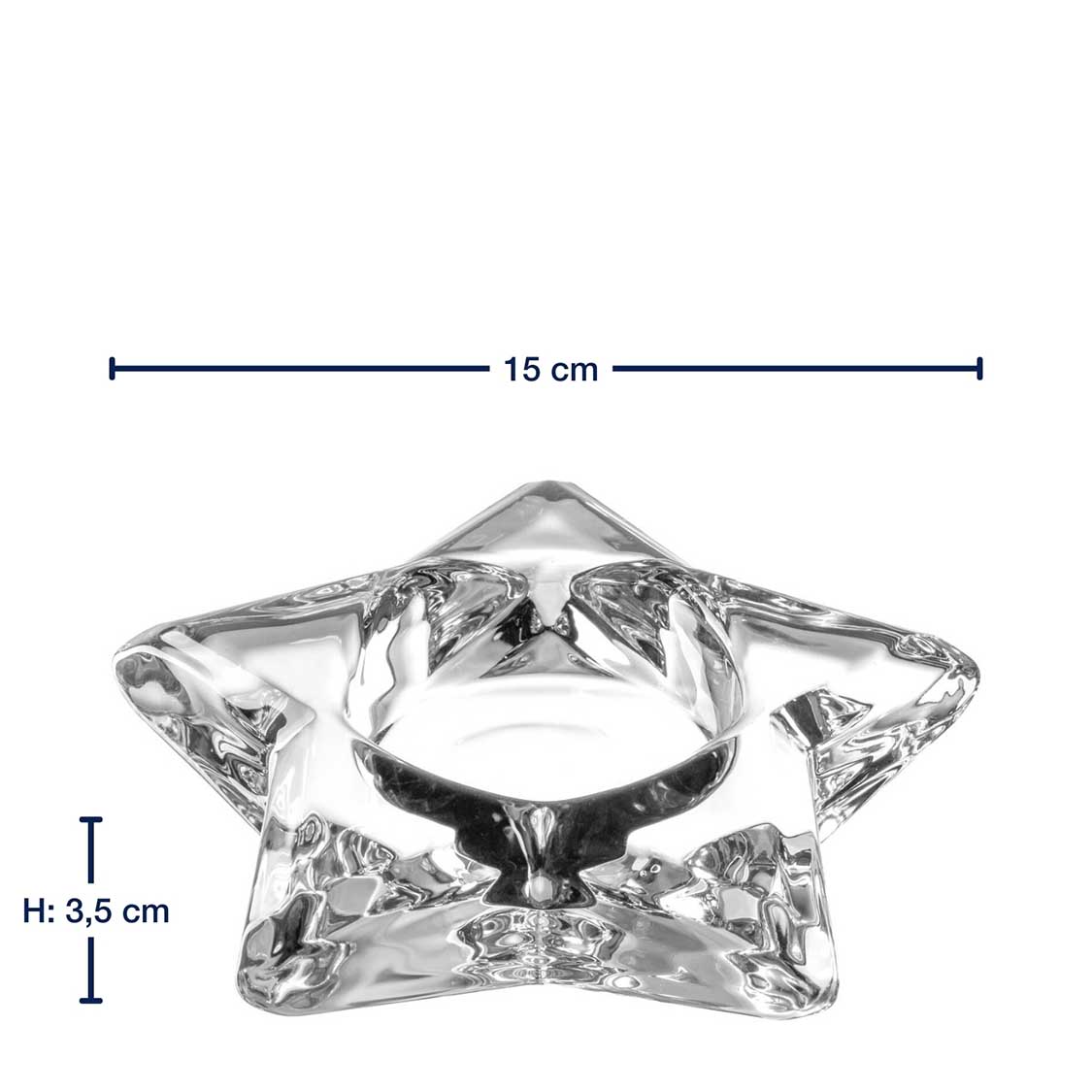 Massangaben zu Tischlicht 15cm Stern AUTENTICO