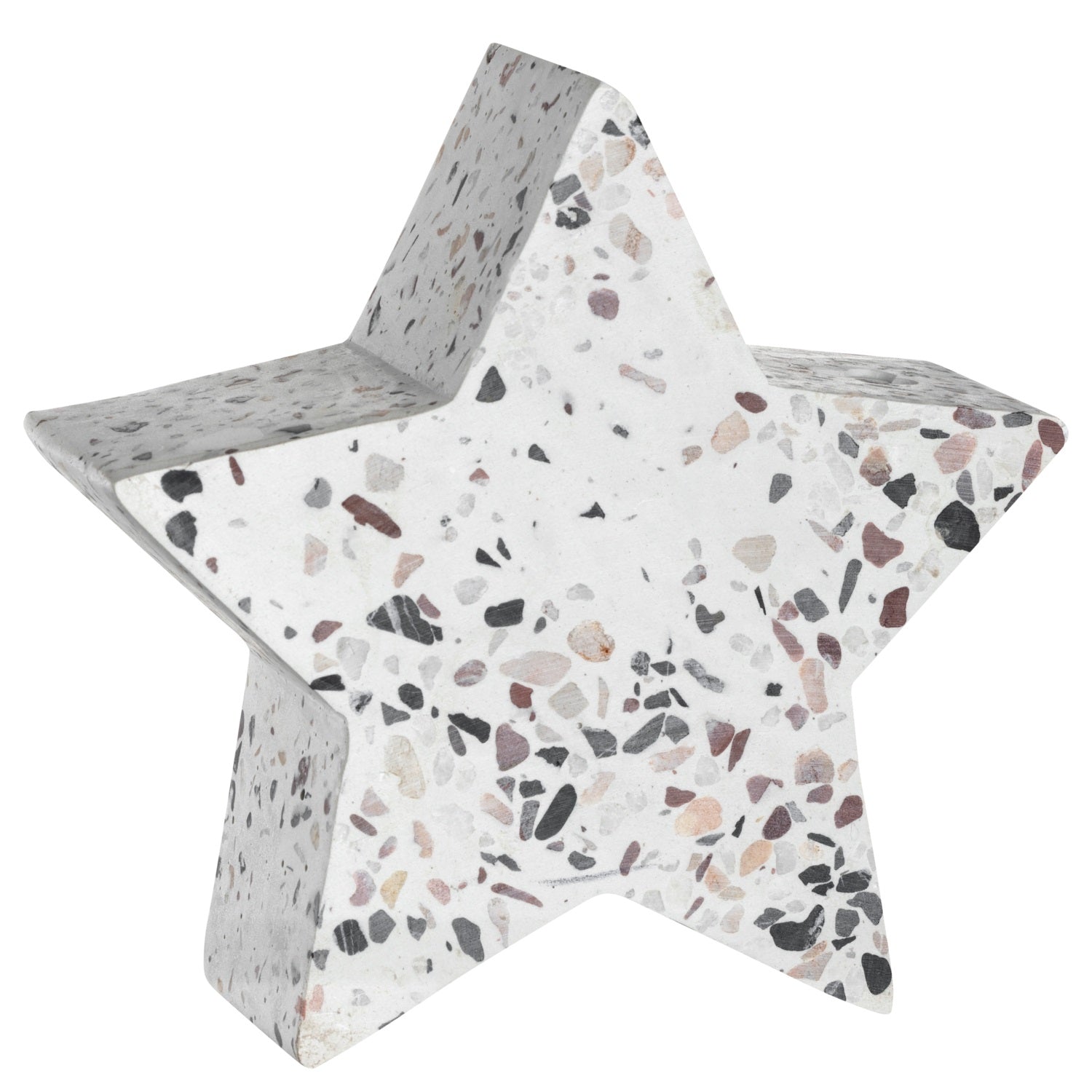 Dekostern AUTENTICO mehrfarbig mit Terrazzo-Oberflaeche und Steinstruktur