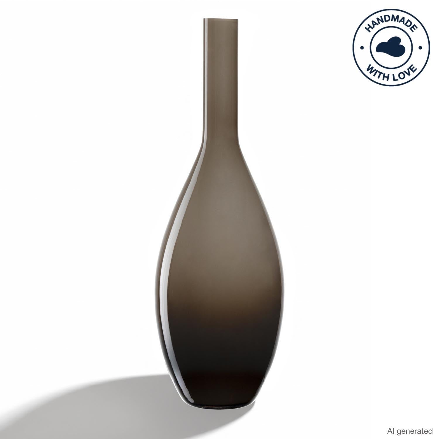Vase BEAUTY 50 cm braun vor hellem Hintergrund mit Schlagschatten