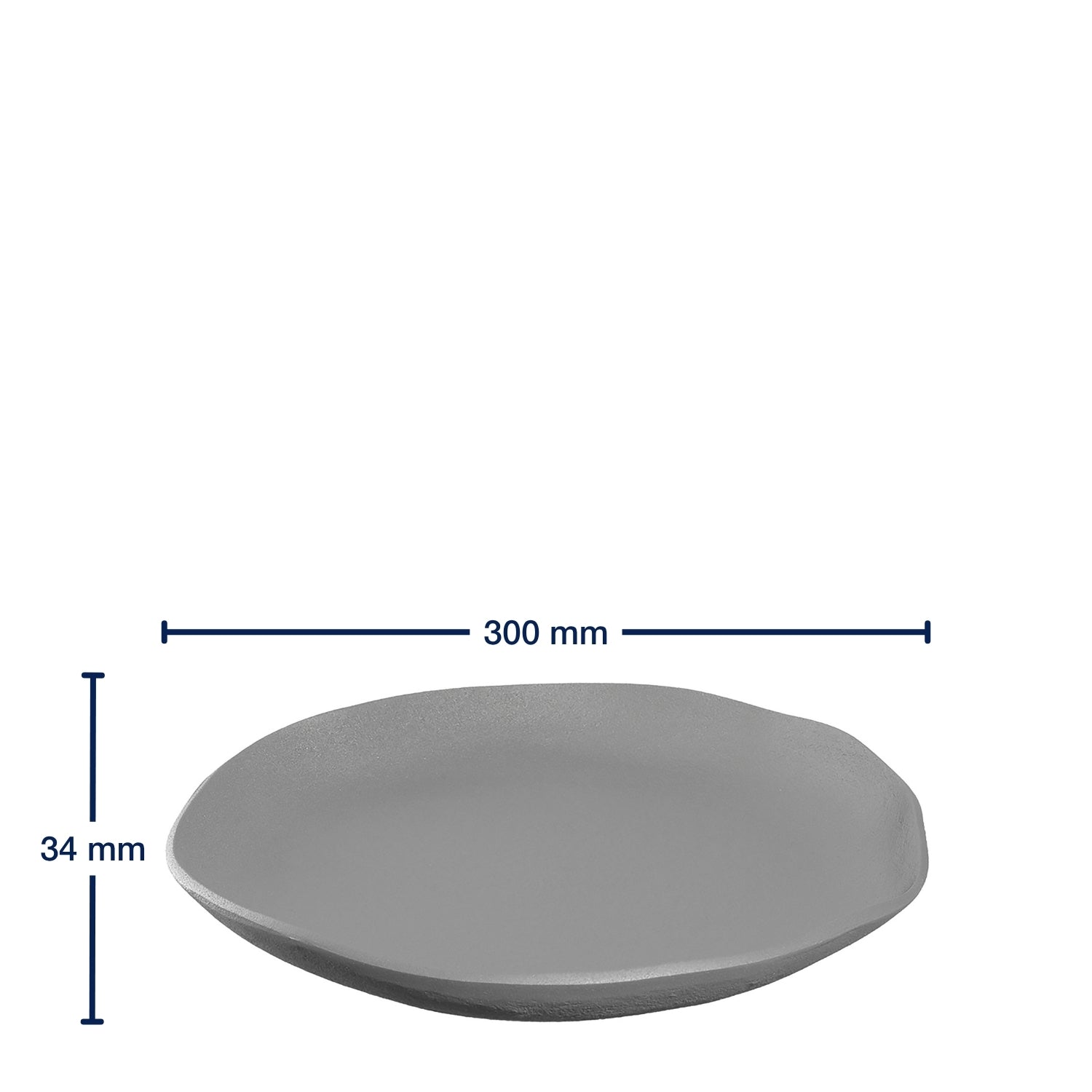 Massangaben zu Schale CASOLARE 30 cm grau Aluminium