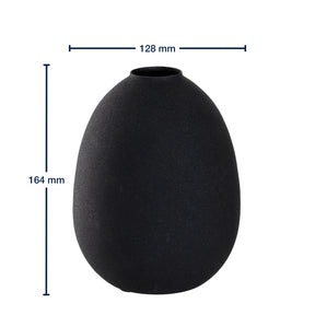 Massangaben zu Vase CASOLARE 16 cm schwarz Metall