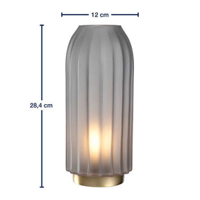 Massangaben zu LED Lampe SILENZIO 28 cm grau satiniert