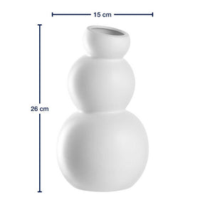 Massangaben zu Keramikvase SILENZIO 26 cm weiß