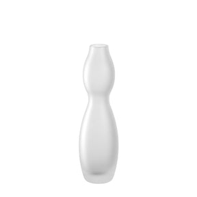 Vase VIVACE 25 cm satiniert aus Glas vor weißem Hintergrund