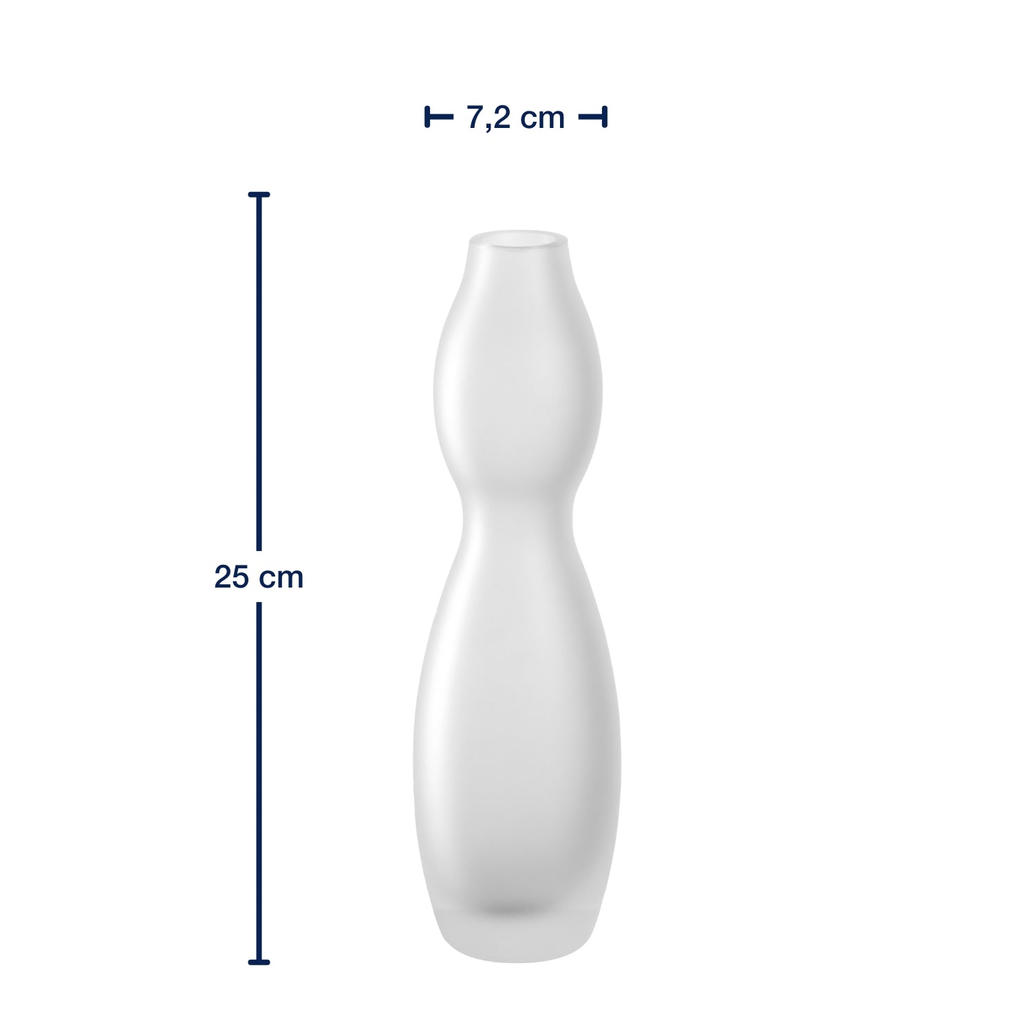 Massangaben zu Vase VIVACE 25 cm satiniert