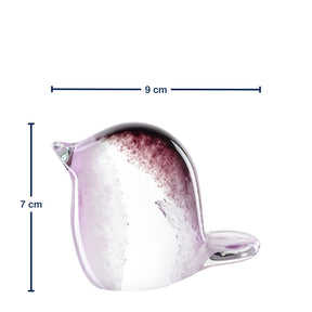 Massangaben zu Glasvogel VIVACE 7 cm rosé/lila