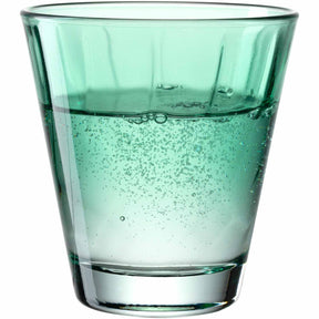 Trinkglas TWIST 215 ml gefüllt mit Wasser und Kohlensäurebläschen