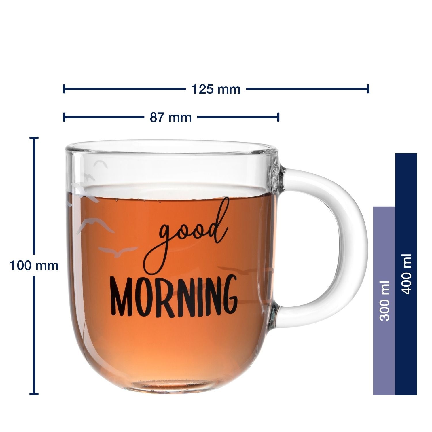 Massangaben zu Tasse UFFICIO 400 ml 'good MORNING