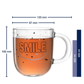 Massangaben zu Tasse UFFICIO 400 ml 'SMILE