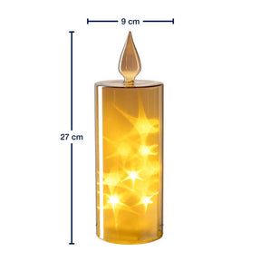 Massangaben zu LED Kerze CAPANNA 27 cm gold