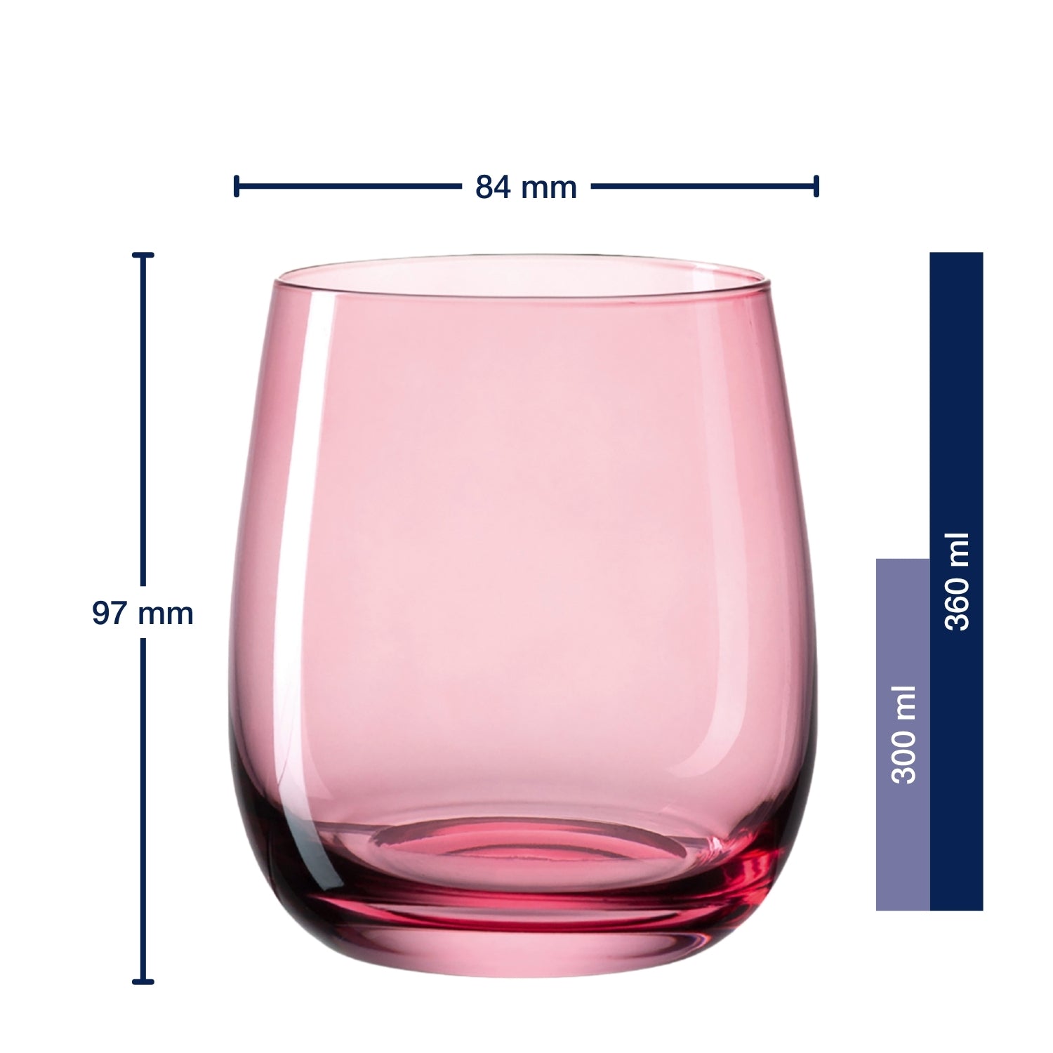 Massangaben zu Trinkglas SORA 360 ml