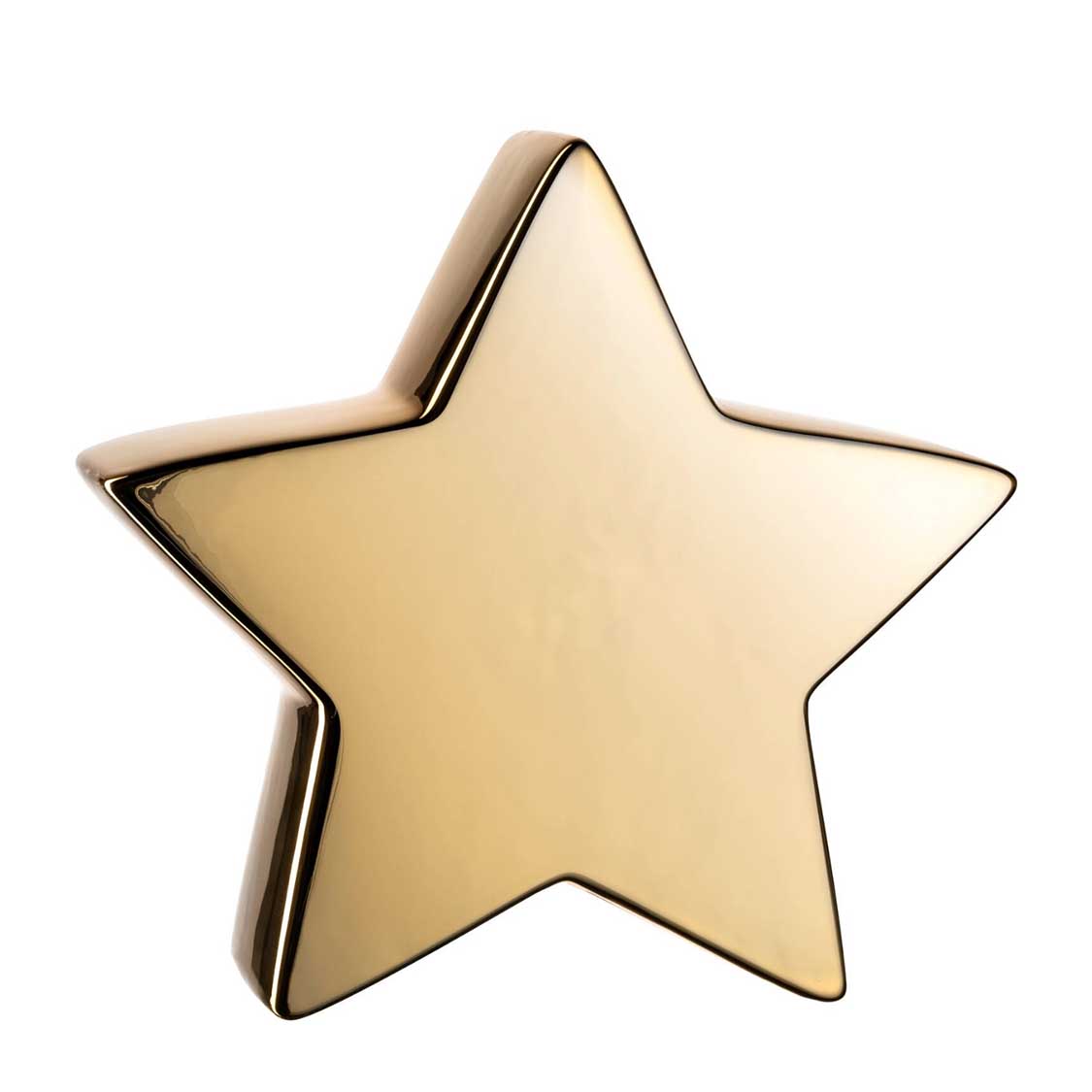 Keramikstern 20 cm gold MAGICO vor weißem Hintergrund